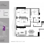 مسقط افقي لشقة 140 م كربستال بلازا