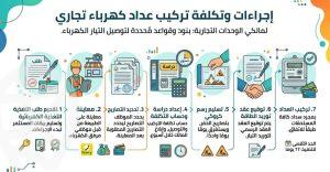 تكلفة تركيب عداد كهرباء تجاري للمحلات والوحدات التجارية تكلفة تركيب عداد كهرباء تجاري